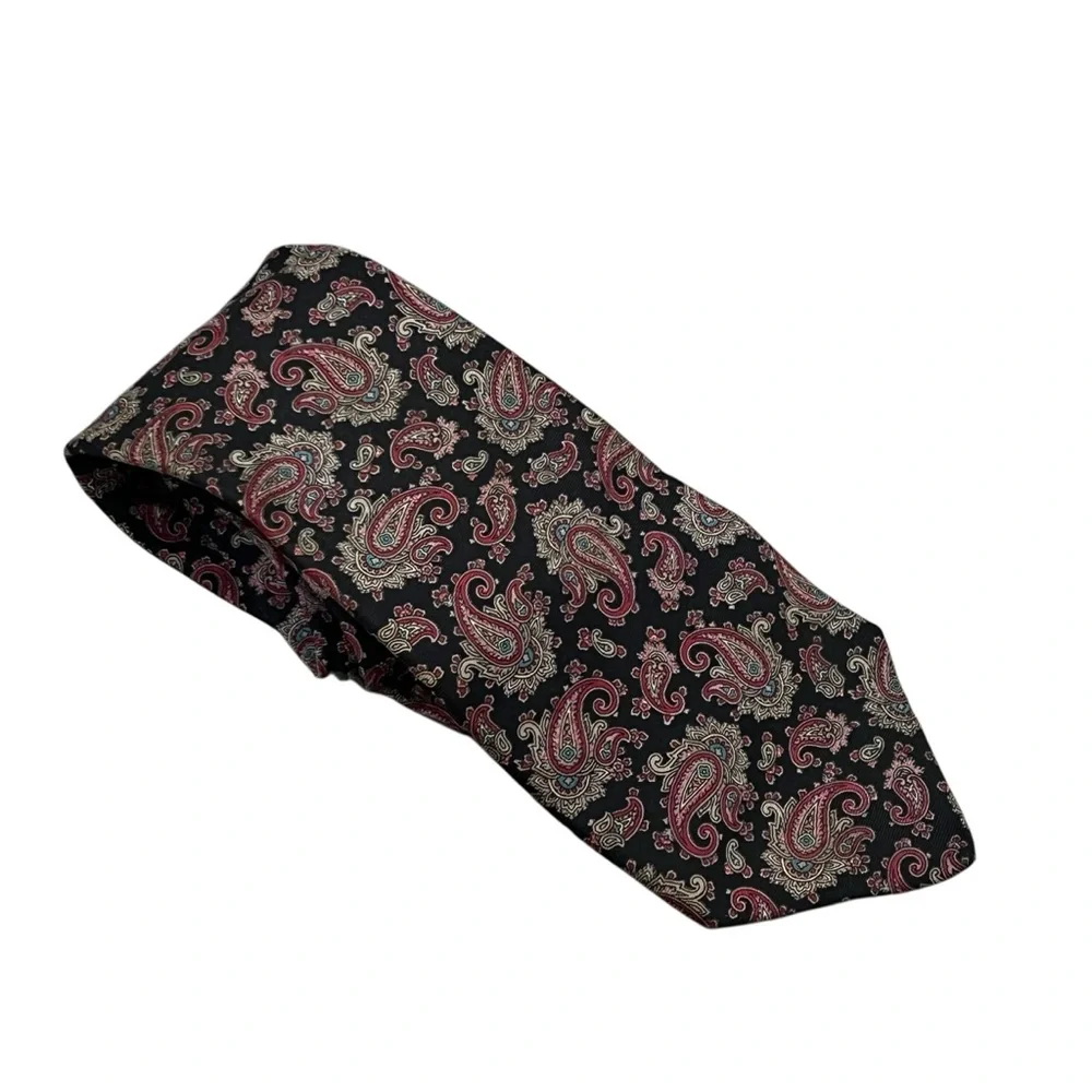 Dior Paisley Silk Tie - Black and Red